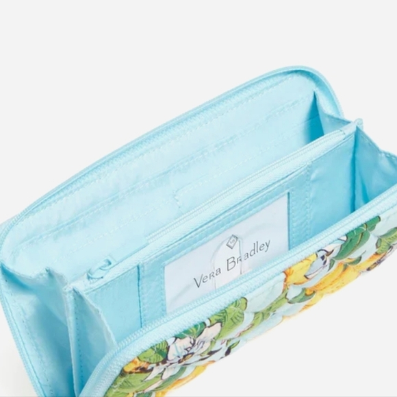 Vera Bradley RFID Lemons Quilted Cotton Wristlet - Picture 3 of 4